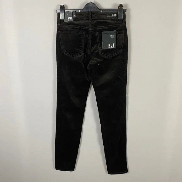 Kut from the Kloth Womens Diana Skinny Corduroy Pant In Bean Brown Size 2 - Picture 6 of 12